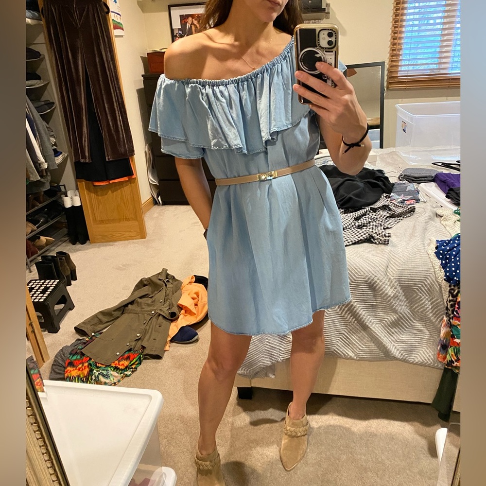 Zara chambray dress